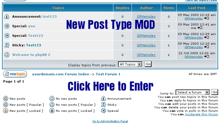 New Post Type MOD - Click Here to Enter